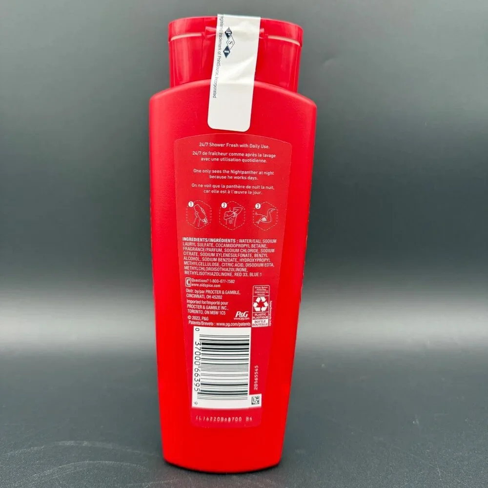 Old Spice NightPanther Body Wash 16 Fl Oz‎ Shower Fresh Scent